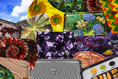Rolling Tray for your home or smoking by Be Lit Brand. Cool Designs. Best Rolling Tray